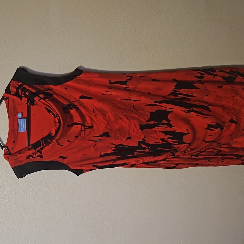 Red and black simply vera vera wang dress